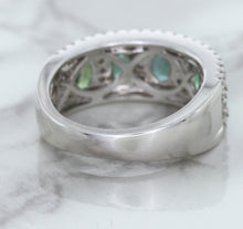 Load image into Gallery viewer, 1.41ctw Oval Alexandrite Ring with Diamond Accents in 18K White Gold