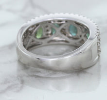 Load image into Gallery viewer, 1.41ctw Oval Alexandrite Ring with Diamond Accents in 18K White Gold