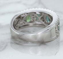 Load image into Gallery viewer, 1.41ctw Oval Alexandrite Ring with Diamond Accents in 18K White Gold