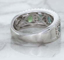 Load image into Gallery viewer, 1.41ctw Oval Alexandrite Ring with Diamond Accents in 18K White Gold