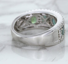 Load image into Gallery viewer, 1.41ctw Oval Alexandrite Ring with Diamond Accents in 18K White Gold