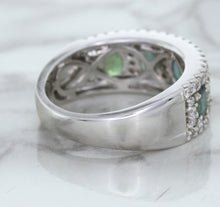 Load image into Gallery viewer, 1.41ctw Oval Alexandrite Ring with Diamond Accents in 18K White Gold