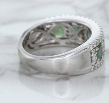 Load image into Gallery viewer, 1.41ctw Oval Alexandrite Ring with Diamond Accents in 18K White Gold