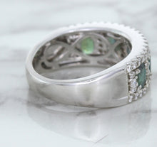 Load image into Gallery viewer, 1.41ctw Oval Alexandrite Ring with Diamond Accents in 18K White Gold