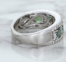 Load image into Gallery viewer, 1.41ctw Oval Alexandrite Ring with Diamond Accents in 18K White Gold