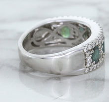 Load image into Gallery viewer, 1.41ctw Oval Alexandrite Ring with Diamond Accents in 18K White Gold