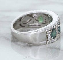 Load image into Gallery viewer, 1.41ctw Oval Alexandrite Ring with Diamond Accents in 18K White Gold