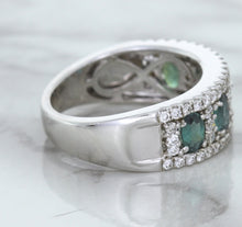 Load image into Gallery viewer, 1.41ctw Oval Alexandrite Ring with Diamond Accents in 18K White Gold