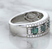 Load image into Gallery viewer, 1.41ctw Oval Alexandrite Ring with Diamond Accents in 18K White Gold