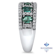 Load image into Gallery viewer, 1.41ctw Oval Alexandrite Ring with Diamond Accents in 18K White Gold