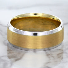 Load image into Gallery viewer, 18K White & Rose Gold Band