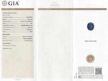 Load image into Gallery viewer, 7.86ct Oval Blue Sapphirewith diamond halo in 18K White Gold