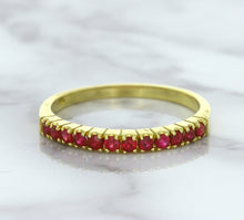 Load image into Gallery viewer, 0.35ctw Round Ruby Ring in 18K Yellow Gold