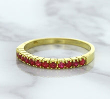 Load image into Gallery viewer, 0.35ctw Round Ruby Ring in 18K Yellow Gold