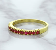 Load image into Gallery viewer, 0.35ctw Round Ruby Ring in 18K Yellow Gold