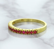 Load image into Gallery viewer, 0.35ctw Round Ruby Ring in 18K Yellow Gold