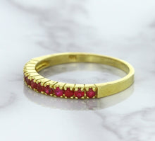 Load image into Gallery viewer, 0.35ctw Round Ruby Ring in 18K Yellow Gold