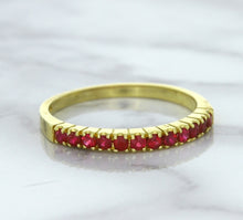Load image into Gallery viewer, 0.35ctw Round Ruby Ring in 18K Yellow Gold