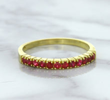 Load image into Gallery viewer, 0.35ctw Round Ruby Ring in 18K Yellow Gold