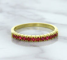 Load image into Gallery viewer, 0.35ctw Round Ruby Ring in 18K Yellow Gold