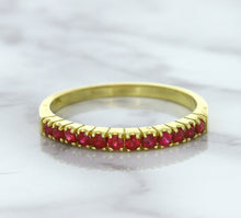 Load image into Gallery viewer, 0.35ctw Round Ruby Ring in 18K Yellow Gold