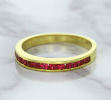 Load image into Gallery viewer, 0.35ctw Round Ruby Ring in 18K Yellow Gold