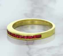 Load image into Gallery viewer, 0.35ctw Round Ruby Ring in 18K Yellow Gold