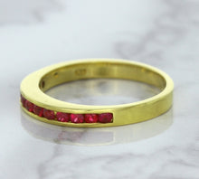 Load image into Gallery viewer, 0.35ctw Round Ruby Ring in 18K Yellow Gold