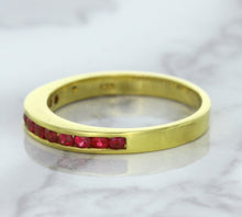 Load image into Gallery viewer, 0.35ctw Round Ruby Ring in 18K Yellow Gold