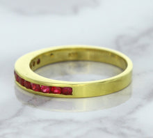 Load image into Gallery viewer, 0.35ctw Round Ruby Ring in 18K Yellow Gold