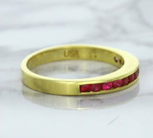Load image into Gallery viewer, 0.35ctw Round Ruby Ring in 18K Yellow Gold