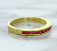 Load image into Gallery viewer, 0.35ctw Round Ruby Ring in 18K Yellow Gold