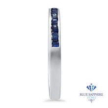 Load image into Gallery viewer, 0.35ctw Round Blue Sapphire Ring in 18K White Gold