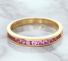 Load image into Gallery viewer, 0.35ctw Round Pink Sapphire Ring in 14K Rose Gold