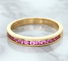 Load image into Gallery viewer, 0.35ctw Round Pink Sapphire Ring in 14K Rose Gold