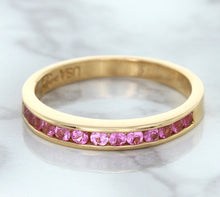 Load image into Gallery viewer, 0.35ctw Round Pink Sapphire Ring in 14K Rose Gold