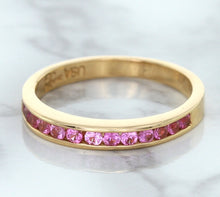 Load image into Gallery viewer, 0.35ctw Round Pink Sapphire Ring in 14K Rose Gold