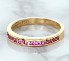 Load image into Gallery viewer, 0.35ctw Round Pink Sapphire Ring in 14K Rose Gold