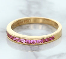 Load image into Gallery viewer, 0.35ctw Round Pink Sapphire Ring in 14K Rose Gold
