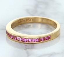 Load image into Gallery viewer, 0.35ctw Round Pink Sapphire Ring in 14K Rose Gold