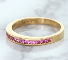 Load image into Gallery viewer, 0.35ctw Round Pink Sapphire Ring in 14K Rose Gold