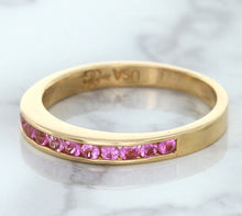 Load image into Gallery viewer, 0.35ctw Round Pink Sapphire Ring in 14K Rose Gold