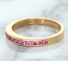 Load image into Gallery viewer, 0.35ctw Round Pink Sapphire Ring in 14K Rose Gold