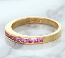 Load image into Gallery viewer, 0.35ctw Round Pink Sapphire Ring in 14K Rose Gold