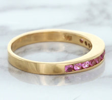 Load image into Gallery viewer, 0.35ctw Round Pink Sapphire Ring in 14K Rose Gold