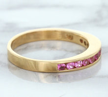 Load image into Gallery viewer, 0.35ctw Round Pink Sapphire Ring in 14K Rose Gold