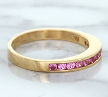 Load image into Gallery viewer, 0.35ctw Round Pink Sapphire Ring in 14K Rose Gold