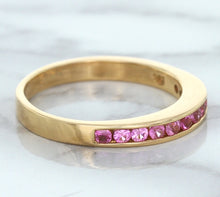 Load image into Gallery viewer, 0.35ctw Round Pink Sapphire Ring in 14K Rose Gold