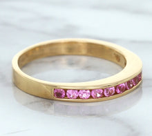 Load image into Gallery viewer, 0.35ctw Round Pink Sapphire Ring in 14K Rose Gold