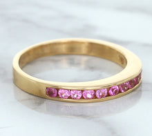 Load image into Gallery viewer, 0.35ctw Round Pink Sapphire Ring in 14K Rose Gold